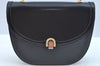 Authentic BALLY Leather Hand Bag Black K9674