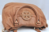 Authentic TORY BURCH Ella Leather Shoulder Tote Bag Brown K9675