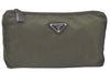 Authentic PRADA Vintage Nylon Tessuto Pouch Purse Green K9677