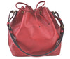 Authentic Louis Vuitton Epi Petit Noe Shoulder Drawstring Bag M44107 Red K9678