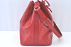 Authentic Louis Vuitton Epi Petit Noe Shoulder Drawstring Bag M44107 Red K9678
