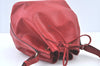 Authentic Louis Vuitton Epi Petit Noe Shoulder Drawstring Bag M44107 Red K9678