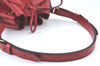 Authentic Louis Vuitton Epi Petit Noe Shoulder Drawstring Bag M44107 Red K9678