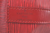 Authentic Louis Vuitton Epi Petit Noe Shoulder Drawstring Bag M44107 Red K9678