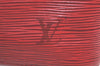 Authentic Louis Vuitton Epi Petit Noe Shoulder Drawstring Bag M44107 Red K9678