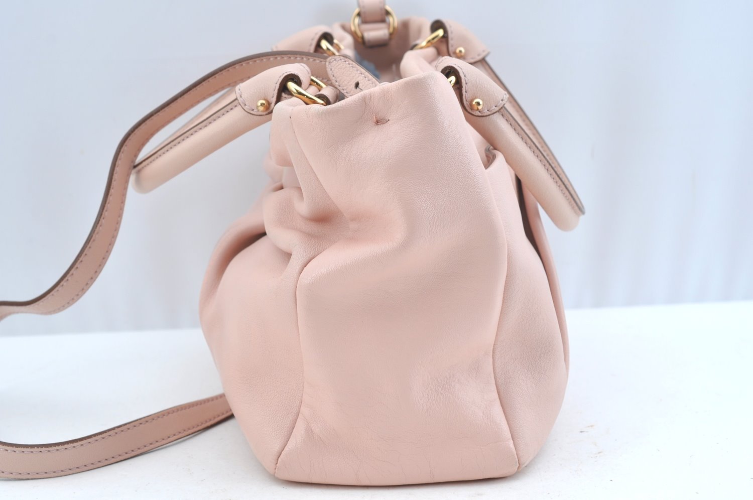 Authentic Salvatore Ferragamo 2Way Hand Bag Leather Pink K9681