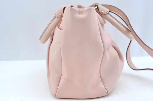 Authentic Salvatore Ferragamo 2Way Hand Bag Leather Pink K9681