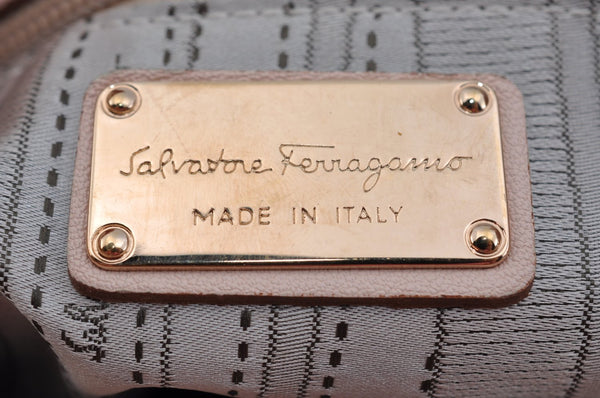 Authentic Salvatore Ferragamo 2Way Hand Bag Leather Pink K9681