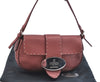 Authentic FENDI Selleria Shoulder Hand Bag Purse Leather Red K9683