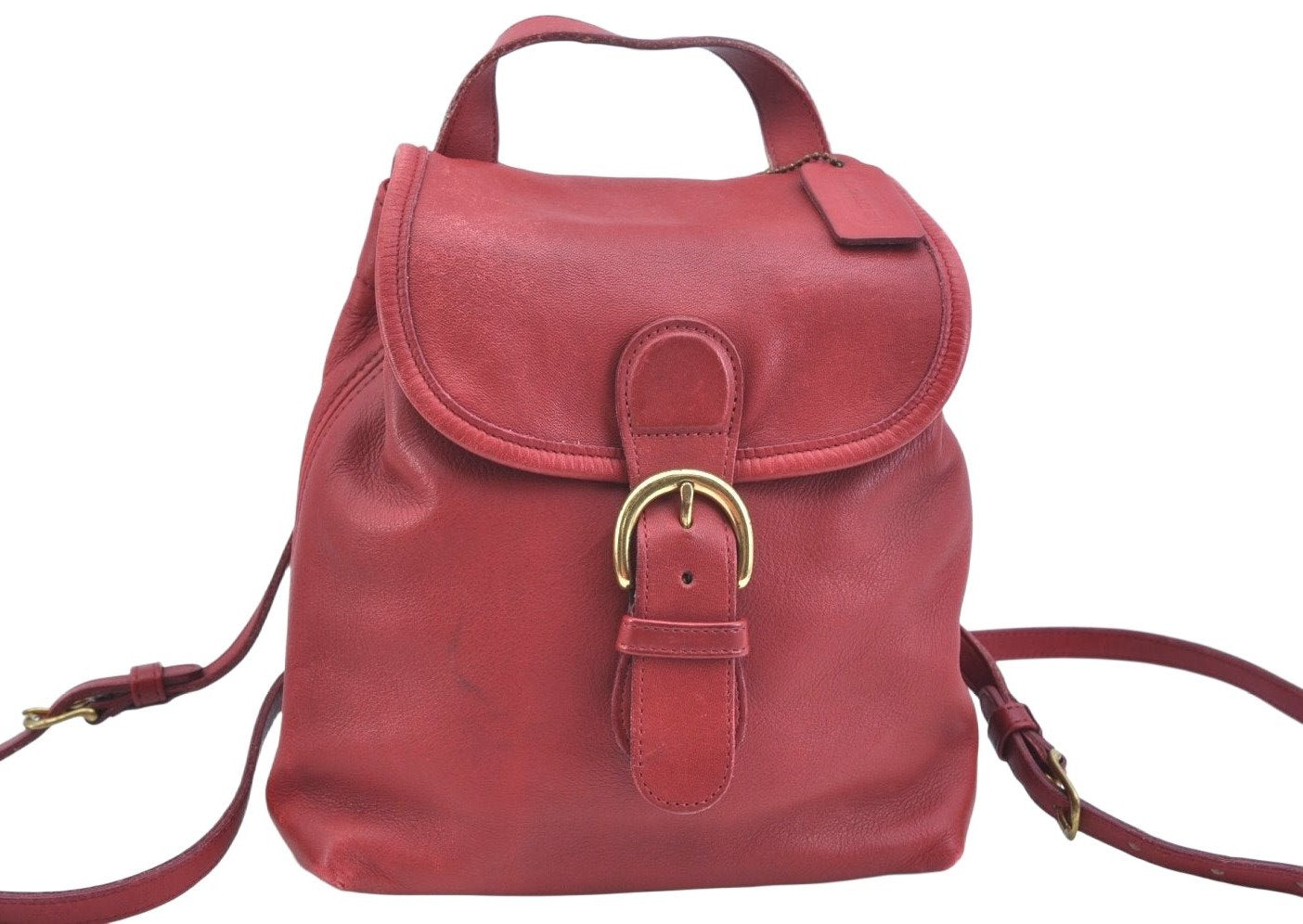Authentic COACH Backpack Leather Red K9684