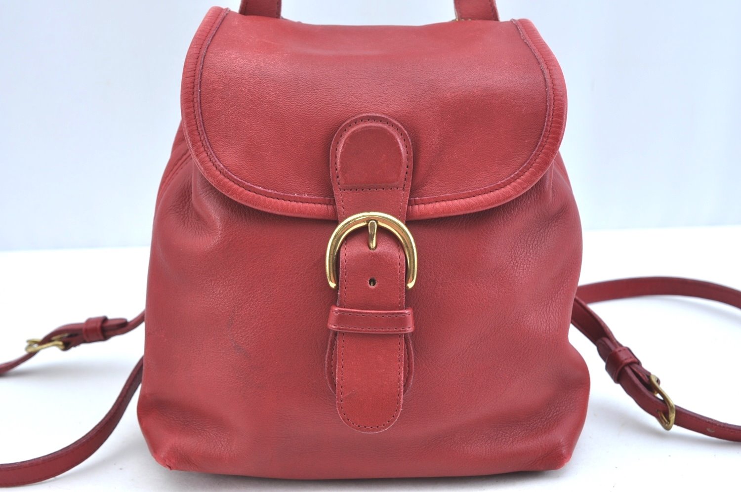 Authentic COACH Backpack Leather Red K9684