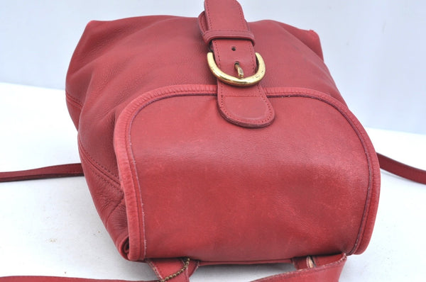 Authentic COACH Backpack Leather Red K9684