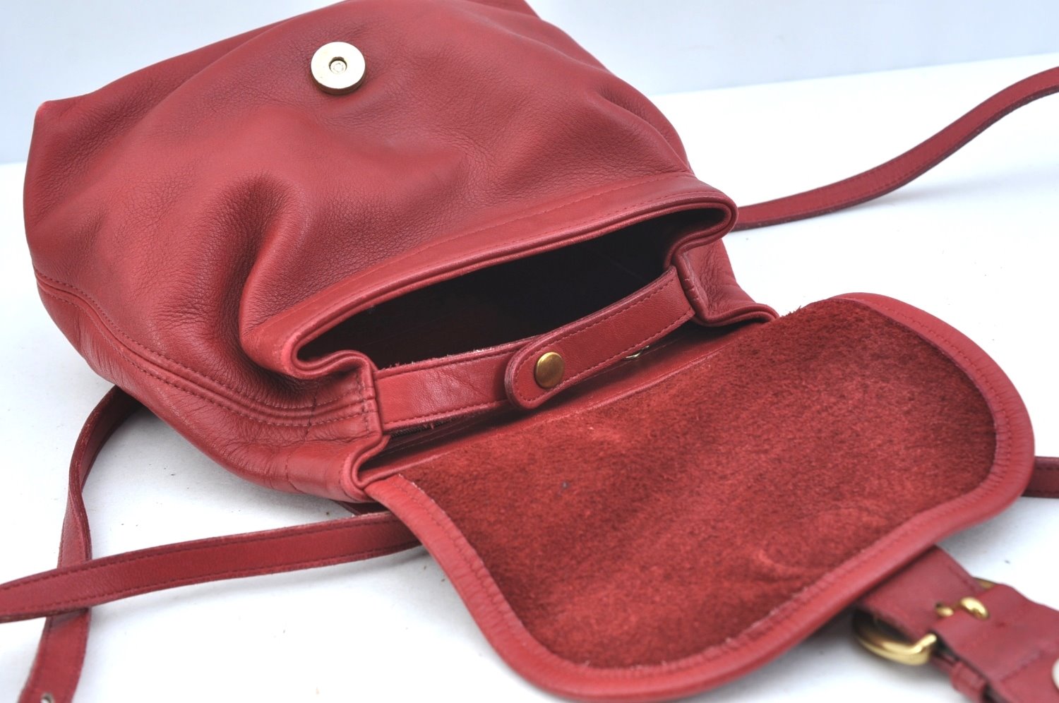 Authentic COACH Backpack Leather Red K9684