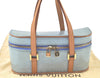 Auth Louis Vuitton Vernis Sullivan Horizontale PM Hand Bag Light Blue LV K9686
