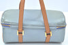 Auth Louis Vuitton Vernis Sullivan Horizontale PM Hand Bag Light Blue LV K9686