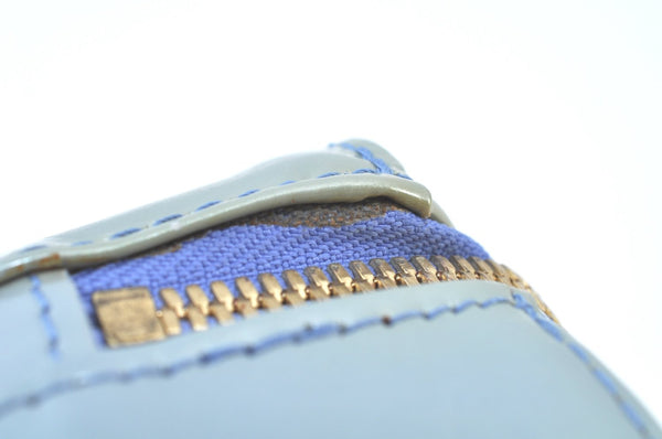 Auth Louis Vuitton Vernis Sullivan Horizontale PM Hand Bag Light Blue LV K9686