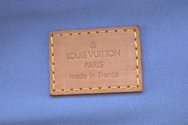 Auth Louis Vuitton Vernis Sullivan Horizontale PM Hand Bag Light Blue LV K9686