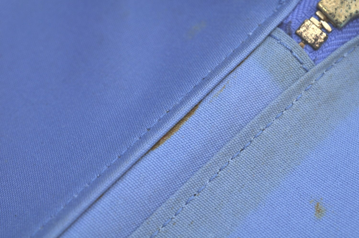 Auth Louis Vuitton Vernis Sullivan Horizontale PM Hand Bag Light Blue LV K9686
