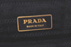 Authentic PRADA Nylon Tessuto Leather Tote Hand Bag Navy K9687