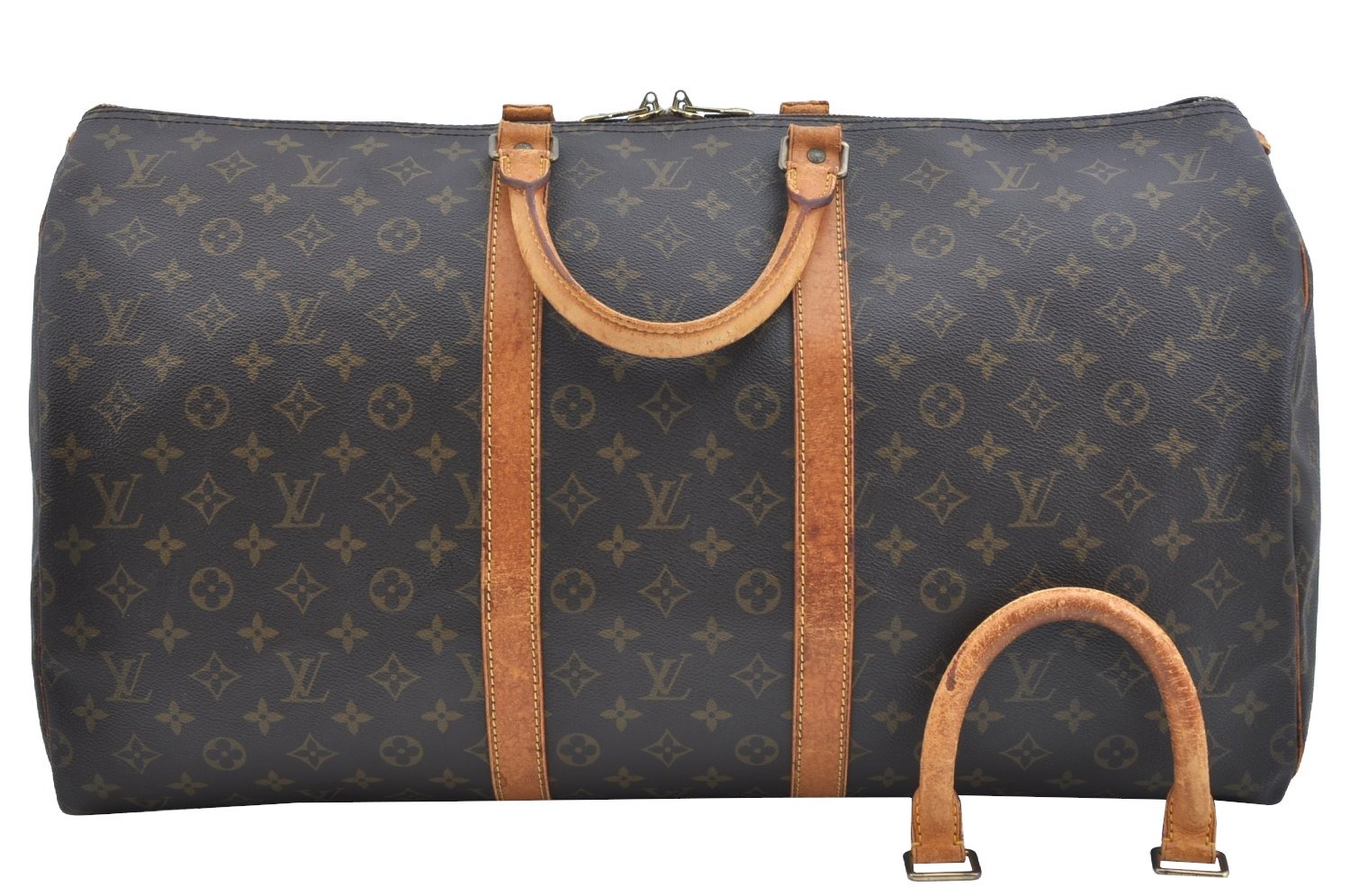 Authentic Louis Vuitton Monogram Keepall 55 Travel Boston Bag M41424 Junk K9688