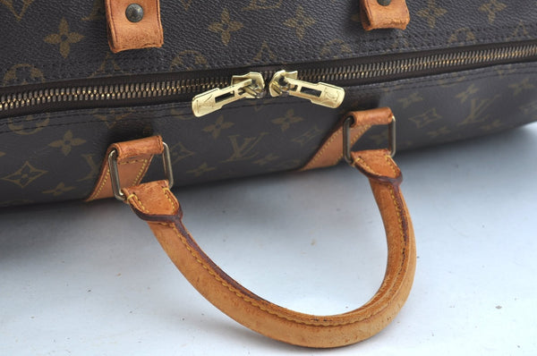 Authentic Louis Vuitton Monogram Keepall 55 Travel Boston Bag M41424 Junk K9688