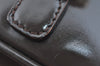 Authentic GUCCI Bamboo Vanity Bag Enamel Brown K9692