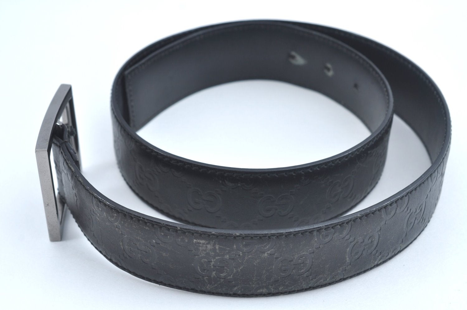 Authentic GUCCI Guccissima Belt Leather 32.7-34.6