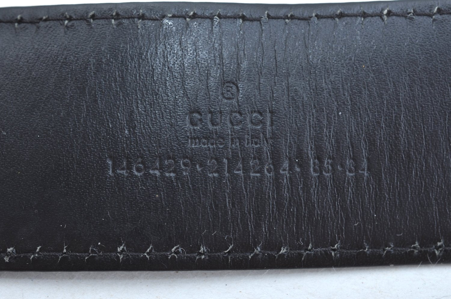 Authentic GUCCI Guccissima Belt Leather 32.7-34.6