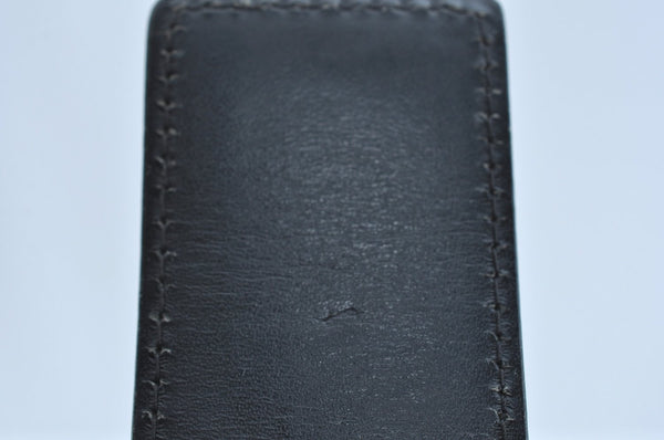 Authentic GUCCI Guccissima Belt Leather 32.7-34.6" Black K9694