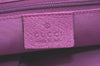 Authentic GUCCI Abbey Hand Tote Bag Purse GG Canvas Leather 141471 Brown K9695