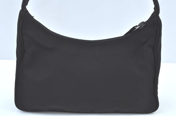 Authentic PRADA Vintage Nylon Tessuto Hand Bag Purse Black K9696