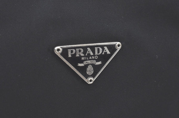 Authentic PRADA Vintage Nylon Tessuto Hand Bag Purse Black K9696