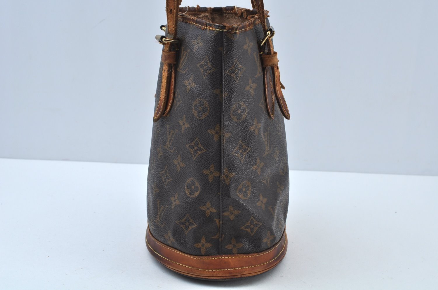 Authentic Louis Vuitton Monogram Bucket PM Shoulder Tote Bag M42238 LV K9712