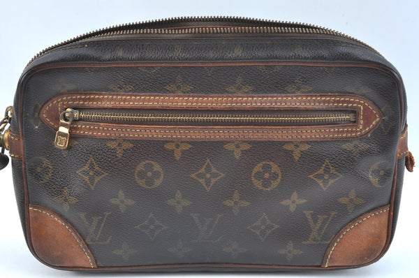 Authentic Louis Vuitton Monogram Marly Dragonne GM M51825 Clutch Hand Bag K9720