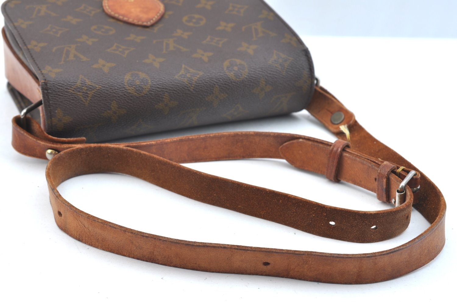 Authentic Louis Vuitton Monogram Cartouchiere MM Shoulder Bag Old Model K9721