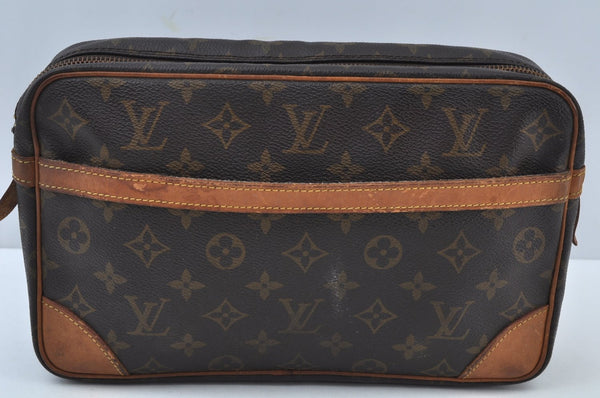 Authentic Louis Vuitton Monogram Compiegne 28 Clutch Hand Bag M51845 Junk K9723