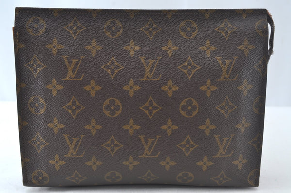 Auth Louis Vuitton Monogram Poche Toilette 26 Cosmetics Pouch Old Model LV K9730