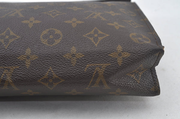 Auth Louis Vuitton Monogram Poche Toilette 26 Cosmetics Pouch Old Model LV K9730
