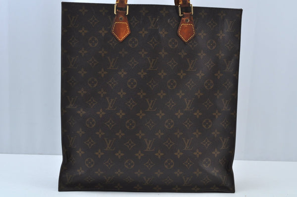 Authentic Louis Vuitton Monogram Sac Plat Hand Tote Bag M51140 LV K9735