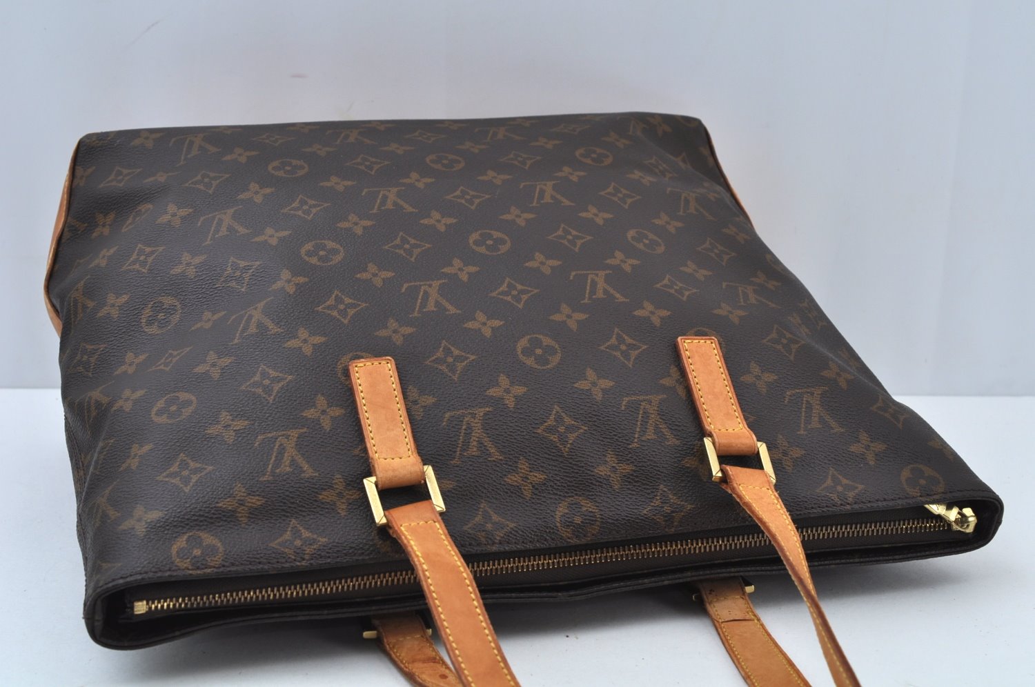 Authentic Louis Vuitton Monogram Cabas Mezzo Shoulder Tote Bag M51151 LV K9737