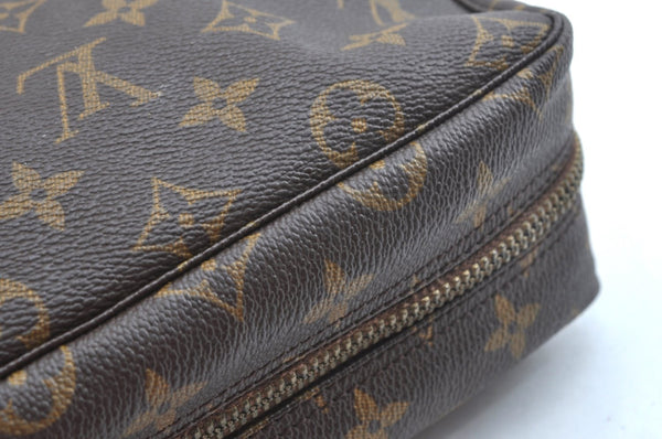 Auth Louis Vuitton Monogram Trousse Toilette 28 Clutch Hand Bag M47522 LV K9741