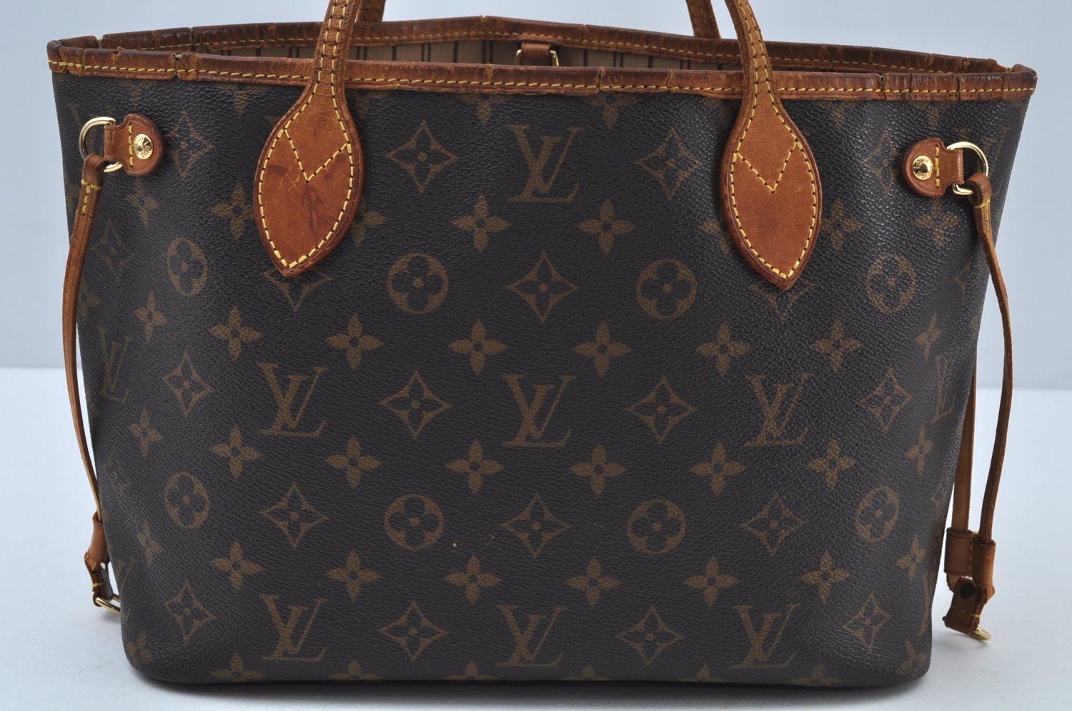 Authentic Louis Vuitton Monogram Neverfull PM Shoulder Tote Bag M40155 LV K9746