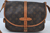 Authentic Louis Vuitton Monogram Saumur 30 Shoulder Cross Bag M42256 LV K9748