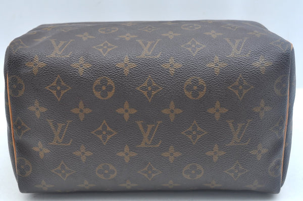 Authentic Louis Vuitton Monogram Speedy 25 Boston Hand Bag M41528 LV K9752