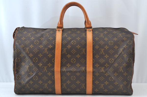 Authentic Louis Vuitton Monogram Keepall 50 Travel Boston Bag Old Model LV K9757