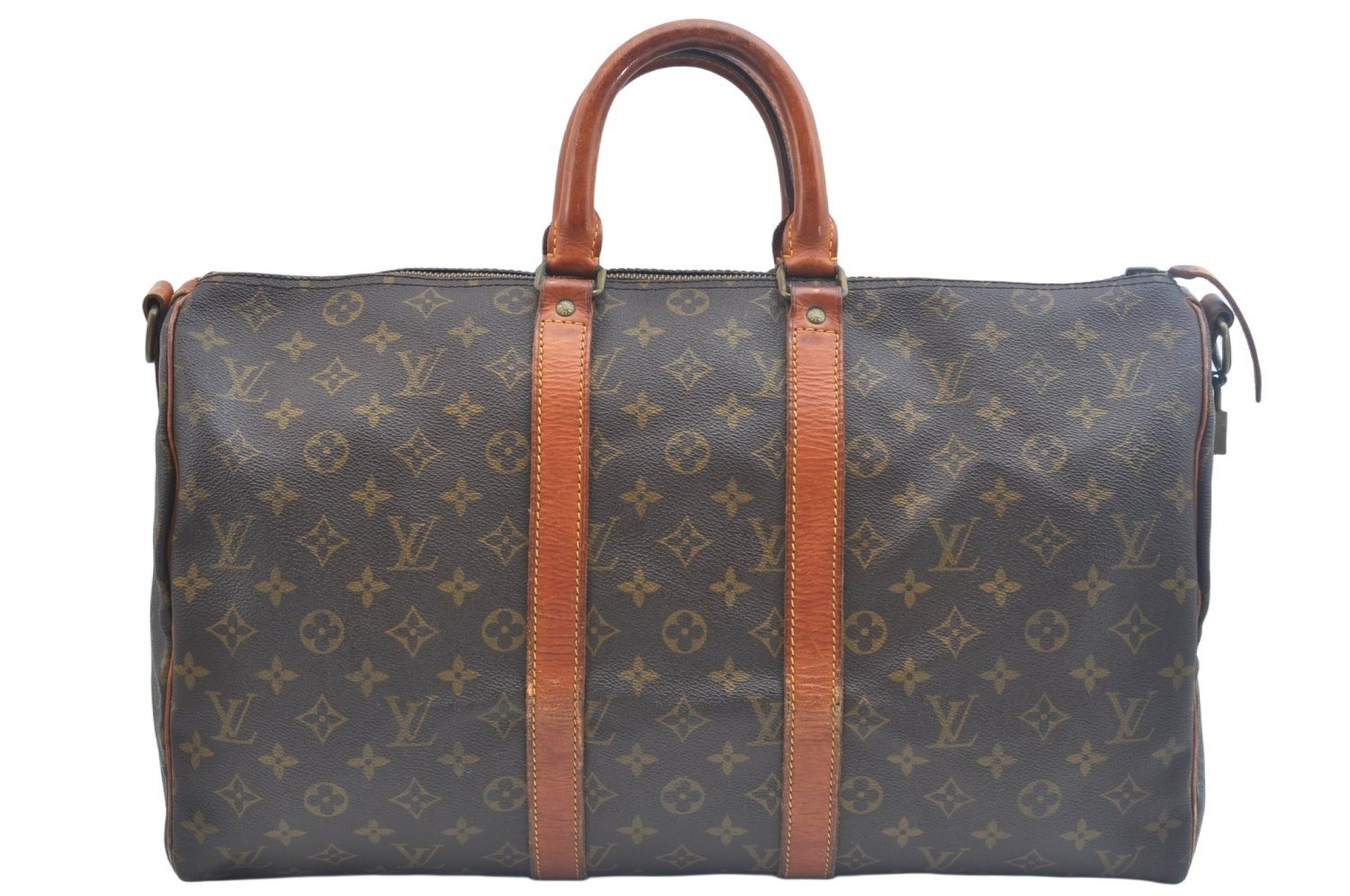 Auth Louis Vuitton Monogram Keepall Bandouliere 45 Boston Bag Old Model LV K9759