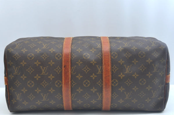 Auth Louis Vuitton Monogram Keepall Bandouliere 45 Boston Bag Old Model LV K9759