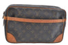 Authentic Louis Vuitton Monogram Compiegne 28 Clutch Hand Bag M51845 LV K9762