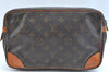 Authentic Louis Vuitton Monogram Compiegne 28 Clutch Hand Bag M51845 LV K9762