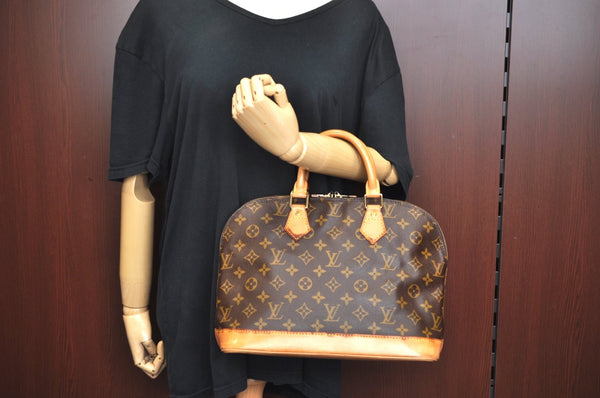 Authentic Louis Vuitton Monogram Alma Hand Bag Purse M51130 LV K9763